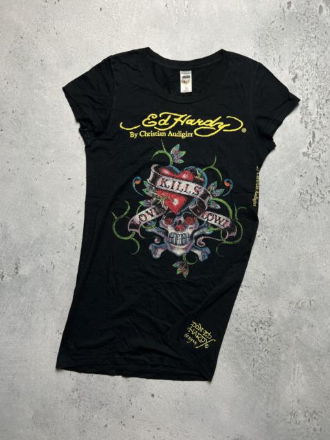 Other Designers Ed Hardy Love Kills Rock Long T-shirt Tee y2k Avant Garde