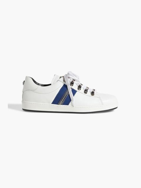 Balmain Eric zip-embellished leather sneakers