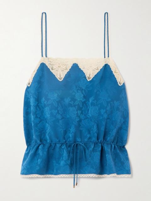 Chloé Lace-trimmed Silk-jacquard Camisole