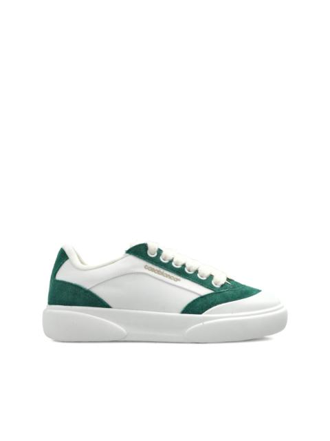 suede leather panelled sneakers