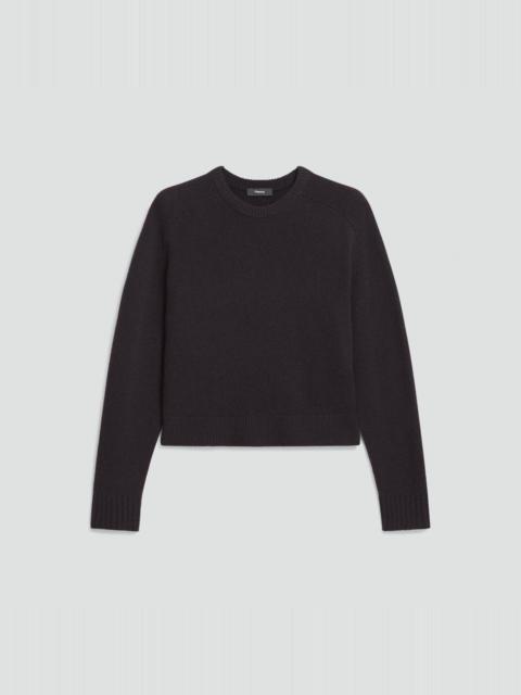 Theory Cropped Crewneck Sweater in Cashmere