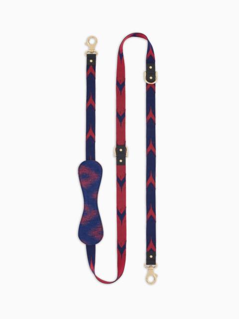 GIORGIO ARMANI Poldo x Giorgio Armani leash in Ikat jacquard and leather