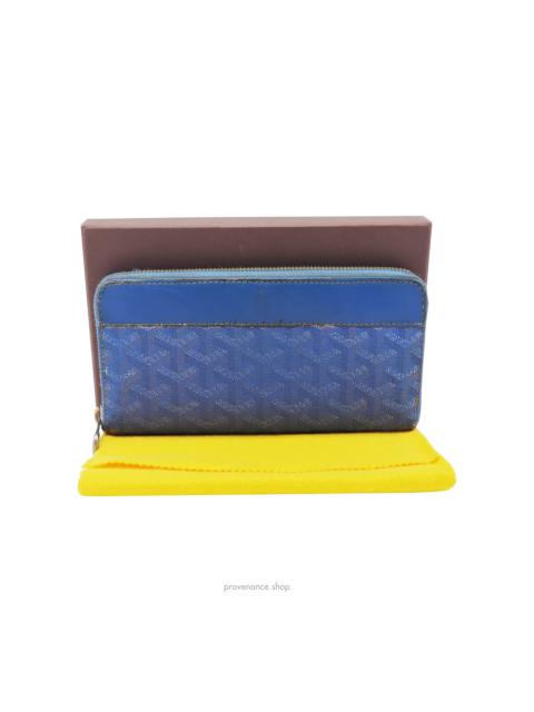 Goyard Goyard Matignon Zipped Wallet - Sky Blue Goyardine