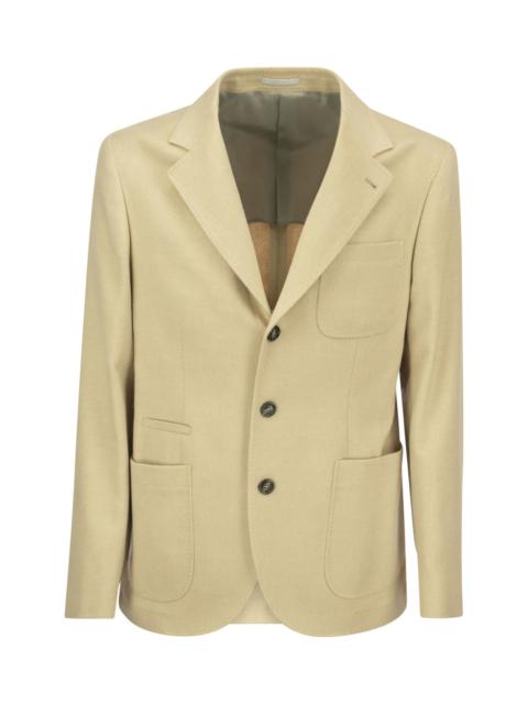 Camel Jacket With Patch Pockets