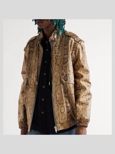 CELINE Celine Snake Print Leather Jacket