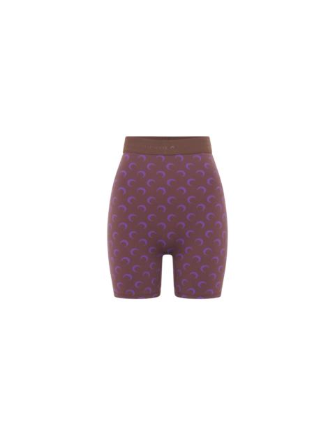 Marine Serre MOON PRINTED JERSEY BIKER SHORTS
