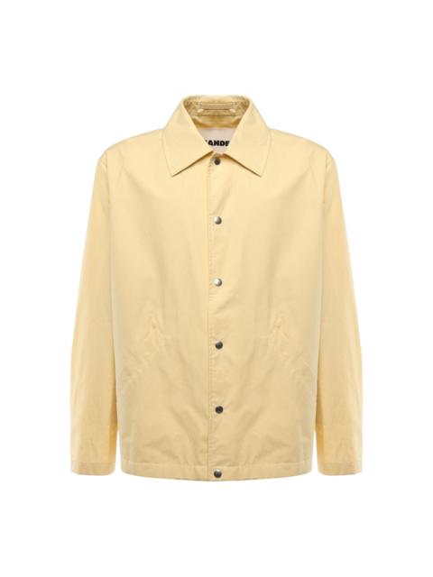 logo-print collared overshirt