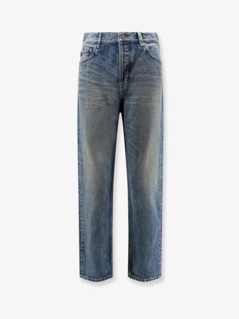 SAINT LAURENT Saint Laurent Women Ankle Midi Blue Denim Jeans