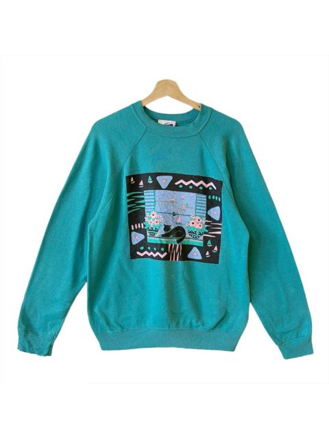 Other Designers Vintage 90’s Art Design Crewneck Sweatshirt Size M
