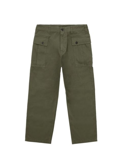 FORTELA Fortela Olive Herringbone Cargo Trousers in Green at Nordstrom