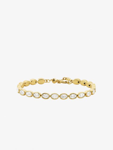 MICHAEL KORS Precious Metal-Plated Cubic Zirconia Tennis Bracelet
