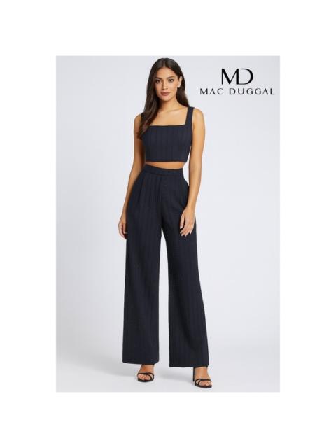 Other Designers NWT Mac Duggal 81161 Navy Wide-Leg Pants Sz‎ 8 $298