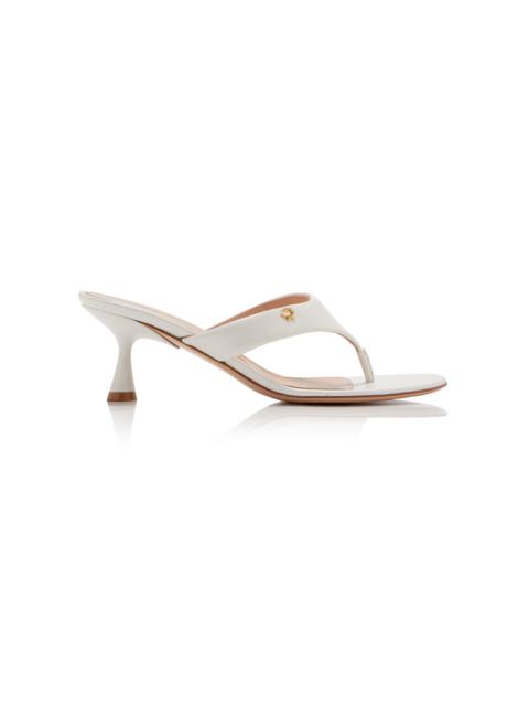 Gianvito Rossi Leather Thong Sandals white