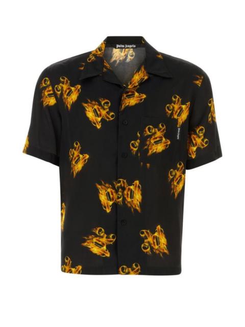 Palm Angels Man Printed Viscose Shirt