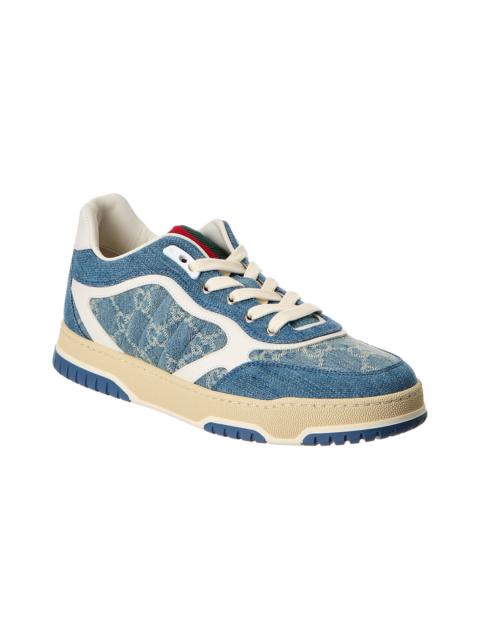 GUCCI Gucci Re-Web GG Denim & Leather Sneaker