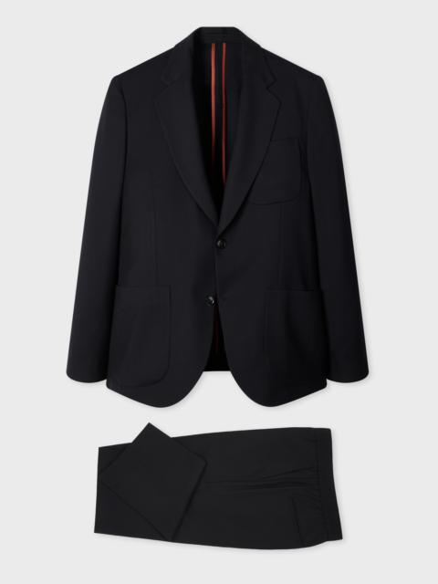 Paul Smith A Suit To Travel In - Black Wool Stitch Suit