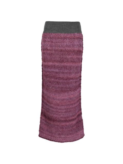 DESTREE Lynette mÃ©lange-knit midi skirt