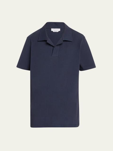 GABRIELA HEARST Men's Jaime Cotton Jersey Polo Shirt