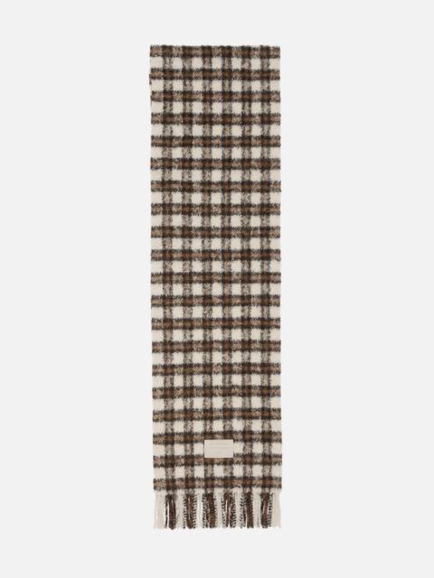 Acne Studios Checked logo scarf - Beige/brown