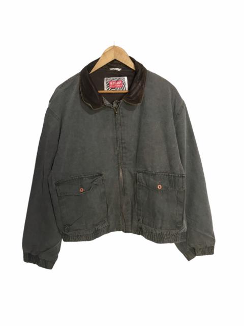 M. Julian - M julian leather collar cotton jacket