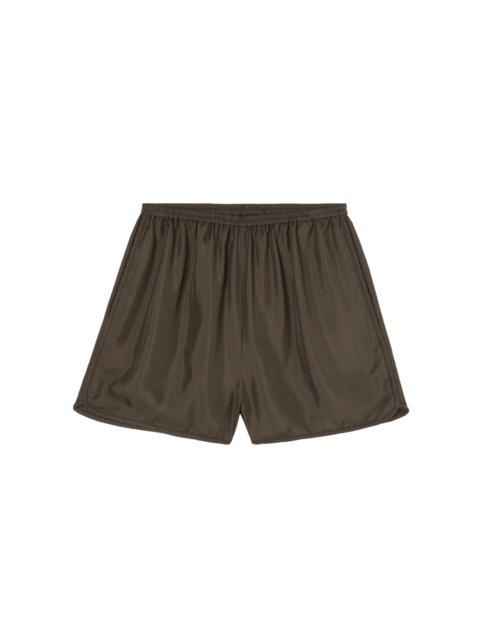 RÓHE Taped Silk Shorts brown