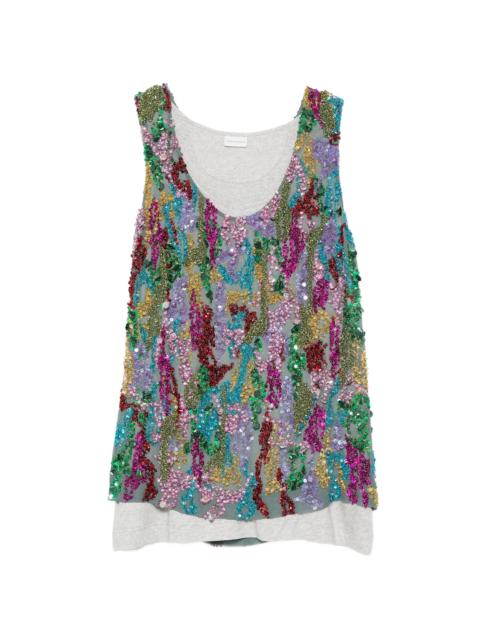 Dries Van Noten Dries Van Noten Layered Sequinned Tank Top