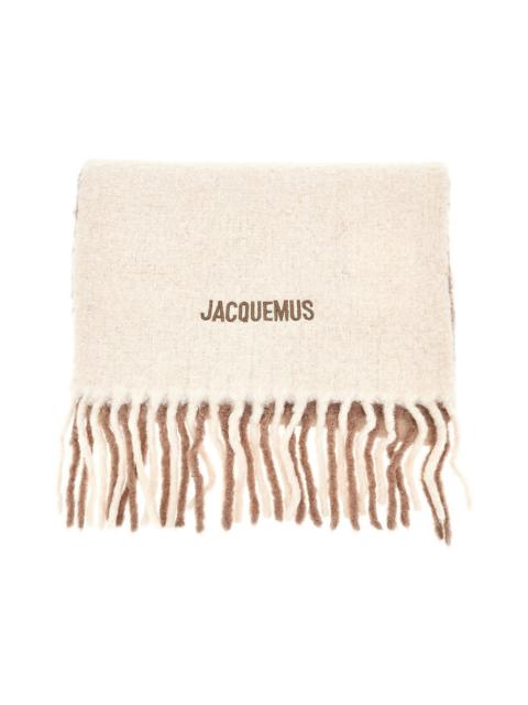 JACQUEMUS Jacquemus Moisson Alpaca-blend Scarf Beige