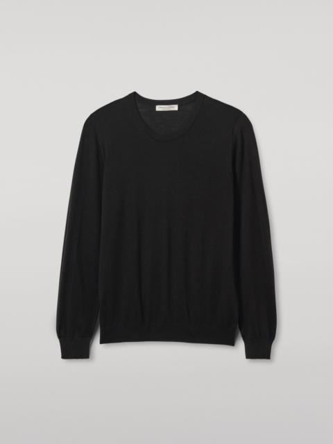 Johnstons of Elgin Fin Black Superfine Cashmere Jumper