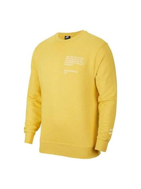 Nike Nike Swoosh Athleisure Casual Sports Pullover Yellow CU4035-761