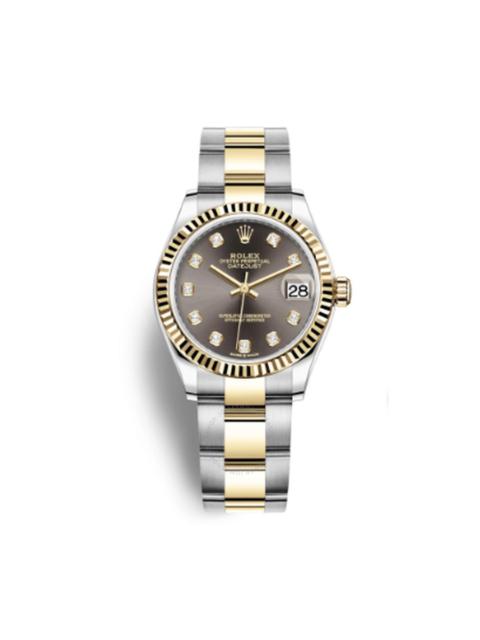 ROLEX Rolex Datejust 31 Dark Grey Dial Ladies Automatic Steel and 18kt Yellow Gold Oyster Watch 278273GYDO