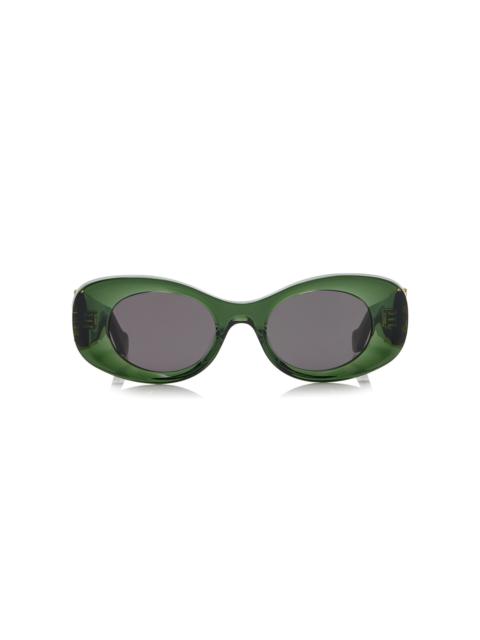 Loewe Round-Frame Acetate Sunglasses green