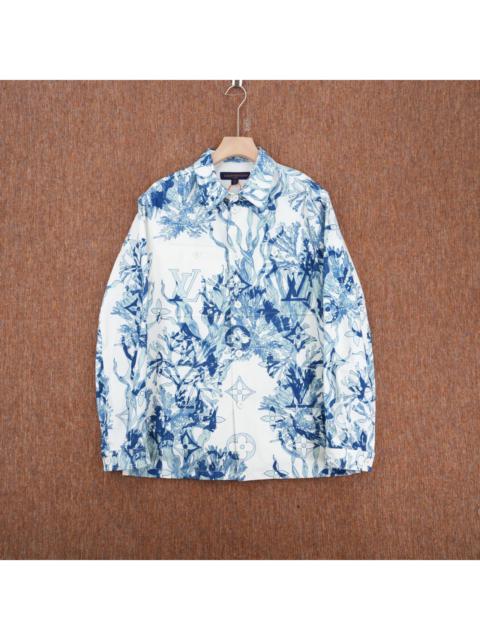 Louis Vuitton  Louis Vuitton new seagrass LOGO long-sleeved shirt