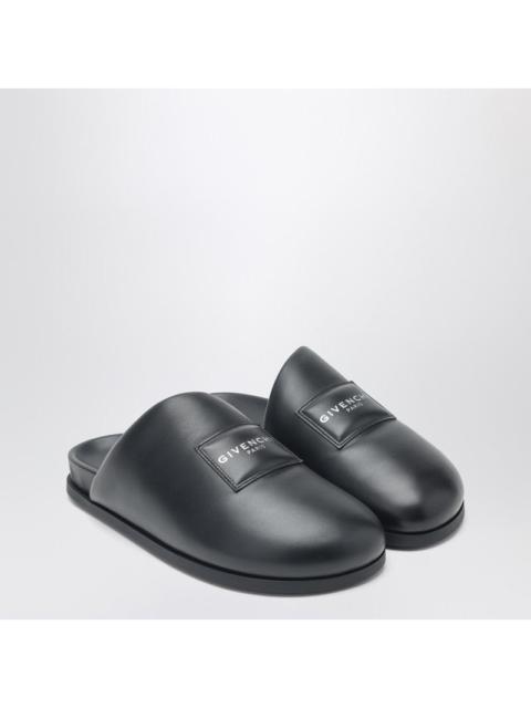 Givenchy Givenchy Label Flat Mules In Black Nappa Leather Women