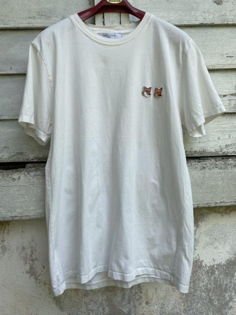 Maison Kitsuné Double Fox Head Patch Classic White T
