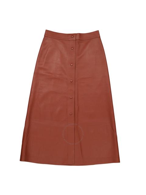 Chloé Chloe Ladies Intense Brown A-Line Mid-Length Skirt, Brand Size 40 (US Size 8)