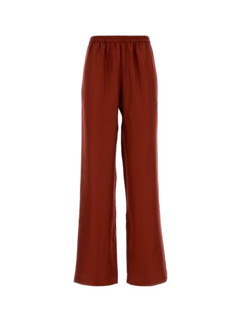 Loulou de Saison Brick satin Alera palazzo pant