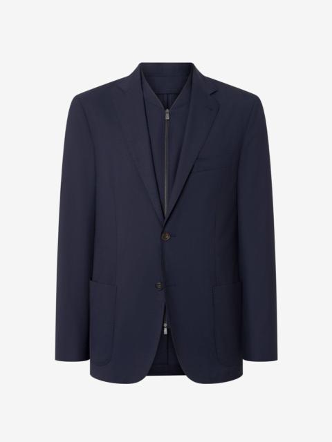 CORNELIANI Navy blue 170's super light wool jacket with vest