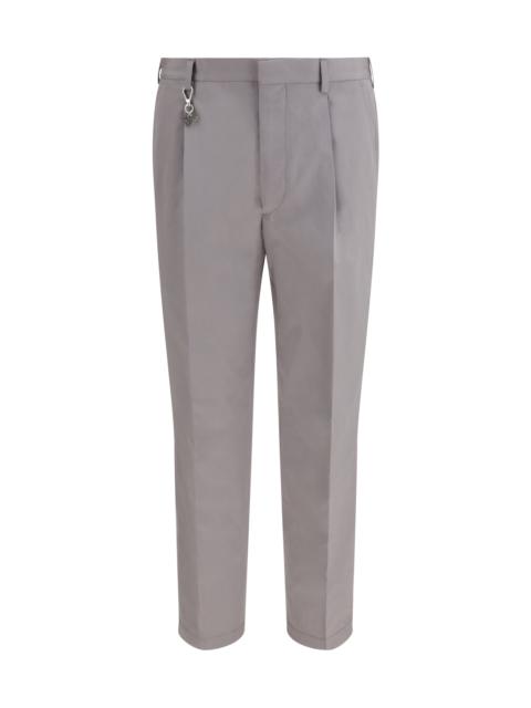 Prada Prada Tailored Cotton Poplin Pants Acciaio