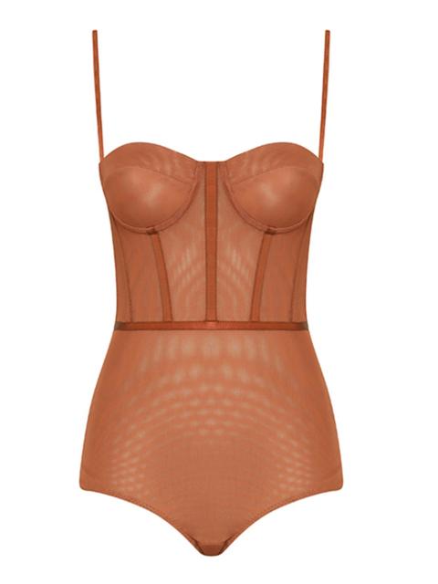 Zimmermann Rebellion Corset Bodysuit tan