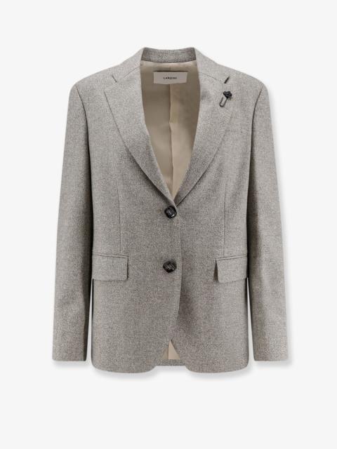 LARDINI Single-Breasted Virgin Wool And Viscose Blazer