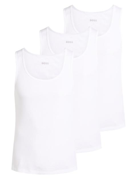 BOSS Boss Logo-embroidered Ribbed Cotton Tank