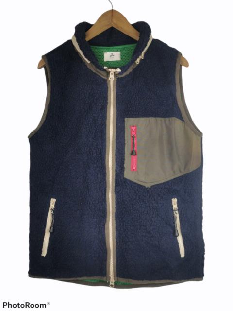 Other Designers Japanese Brand - GRN Deep Pile Hoodie Fleece Vest