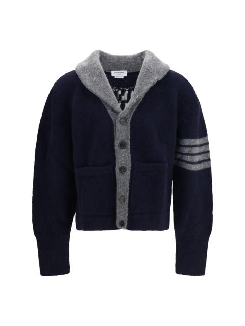 Thom Browne Thom Browne Browne 65 Hooded Jersey Cardigan Navy
