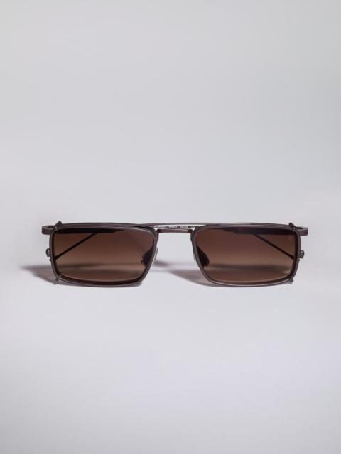 Brunello Cucinelli Titanium frame with clip-on sun lens
