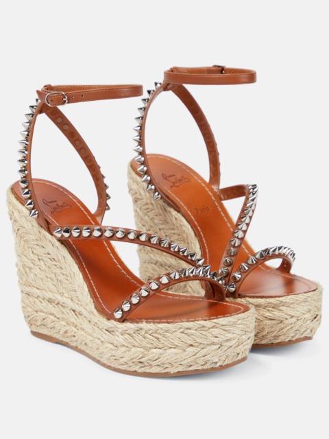 Christian Louboutin Pyraclou embellished wedge sandals