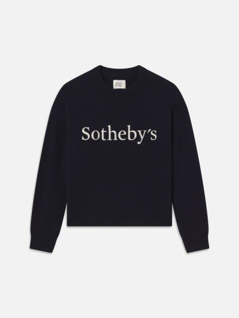 FRAME Sotheby's Unisex Cashmere Sweater in Navy