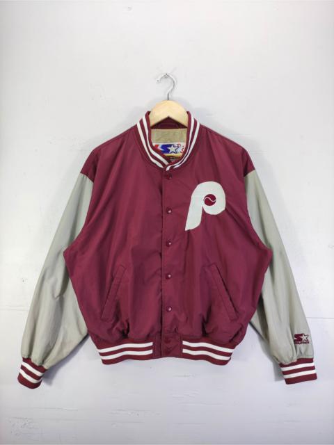 Other Designers Vintage Starter Phillies Varsity Jacket Snap Button