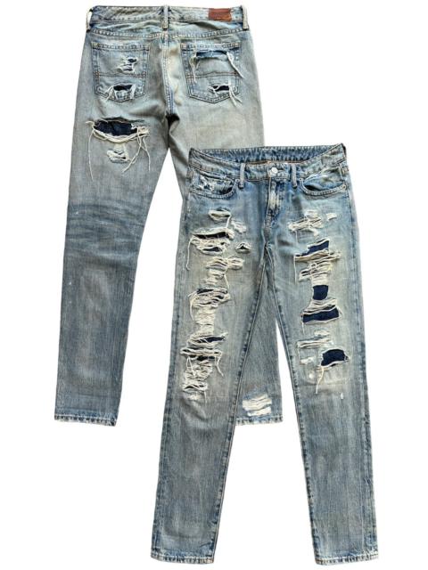 Ralph Lauren Rusty Ripped Distressed Denim Jeans 28x29