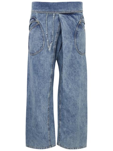 Oahu cropped wide-leg jeans