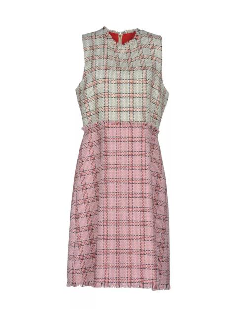 Gucci Pink and Ivory Check Tweed Sleeveless Dress
